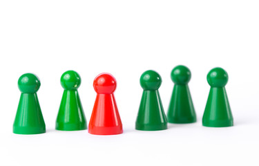 Team meeting bullying single outsider token