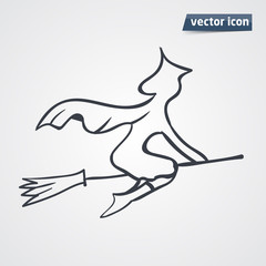 halloween witch vector illustration