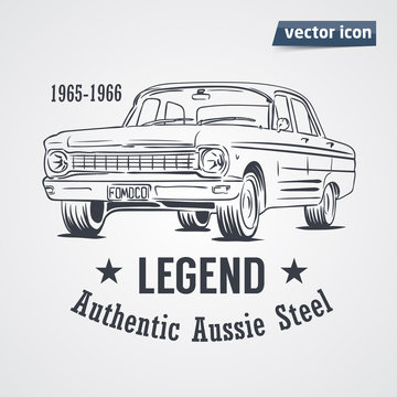 retro car vector illustration