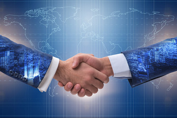 Handshake concept  - business metaphor illustration