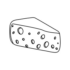 yellow cheese cheddar food vector icon illustration