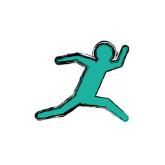 Man running fast icon vector illustration graphic design
