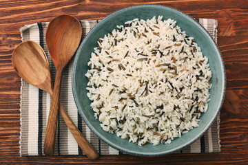 Bowl of mixed wild rice