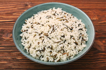 Bowl of mixed wild rice