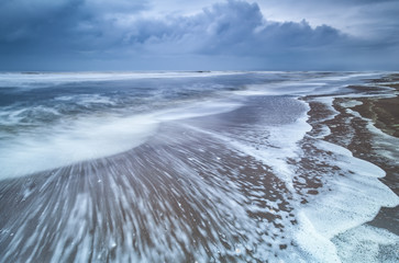 stormy morning on North sea coast