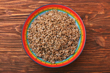 Vegetarian buckwheat porridge