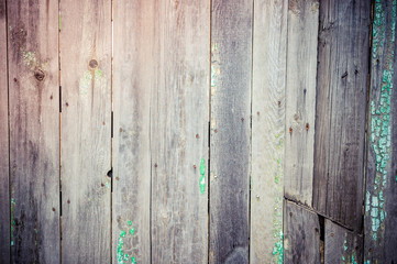 Old painted wooden fence