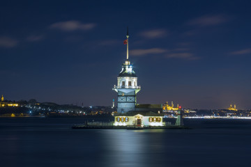 Girl Tower in istanbul, night view