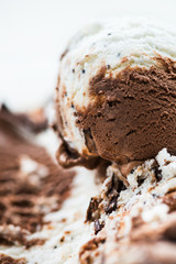 Vanilla and Chocolate Ice Cream Scoop