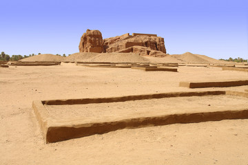 Temple known as the Western Deffufa in Kerma, Sudan   © robnaw