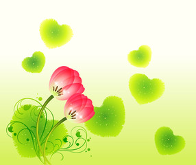 Flower Background_Love and tulip