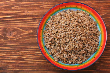 Vegetarian buckwheat porridge