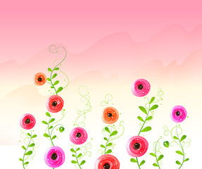 Flower Background_flower vine