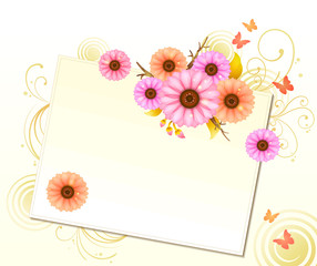 Flower Background_Flowers and Letters