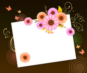 Flower Background_Flowers and Letters