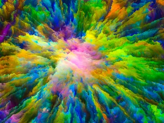 Vitrage gordijnen Mix van kleuren Virtueel canvas berekenen
