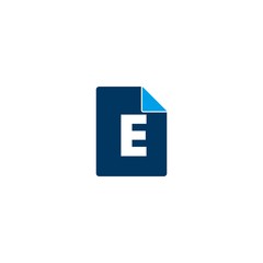 letter E in paper