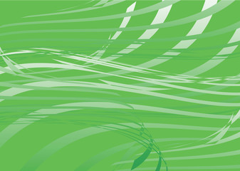 Green background with gradient twisting bands