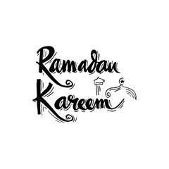 Ramadan kareem. Hand lettering calligraphy.