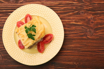 Potato casserole with meat