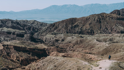 Painted canyon landscape view, california beautiful natural features