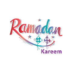 Fototapeta na wymiar Ramadan Kareem. Hand lettering calligraphy