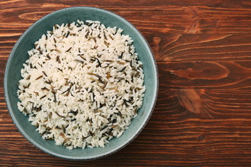 Bowl of mixed wild rice