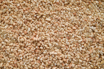 A background of chopped or crushed peanuts 
