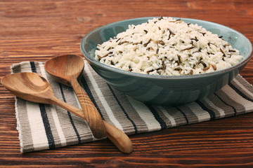 Bowl of mixed wild rice