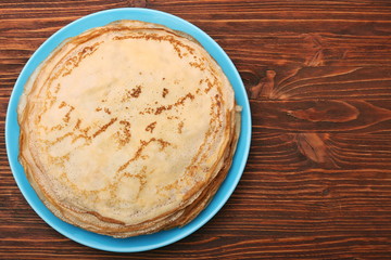 Stack of pancakes or crepe