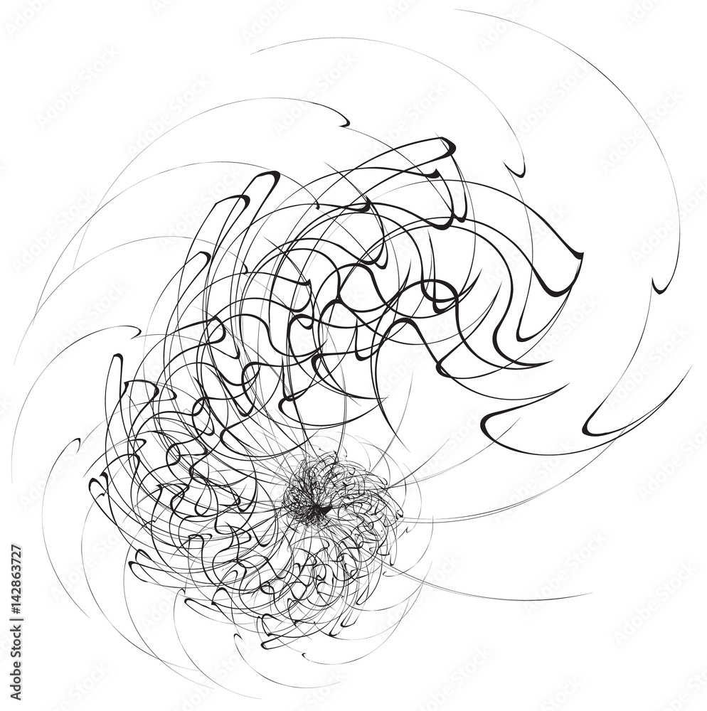 Aufkleber Geometric spiral shape. Motif with circular elements. Abstract geometric illustration.