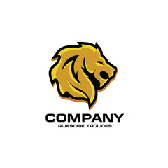 Lion head logo vector, lion king head sign concept . Lions head logo. lion face graphic illustration. Design element.