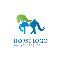 HORSE LOGO. animal logo with finance concept