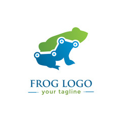 FROG LOGO. animal logo with finance concept