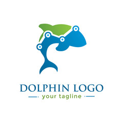 DOLPHIN LOGO.  animal logo with finance concept
