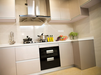 modern kitchen in a modern home.