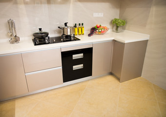 modern kitchen in a modern home.