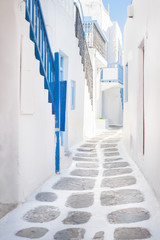 Whitewashed greek alley