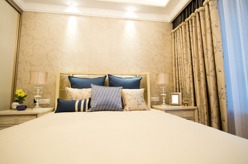 Image of comfortable pillows and bed.