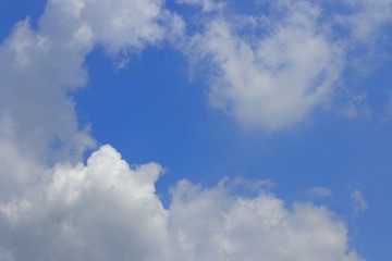 blue sky with fluffy cloud bright beautiful art of nature and copy space for add text