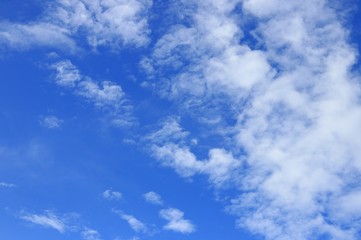 blue sky with fluffy cloud bright beautiful art of nature and copy space for add text