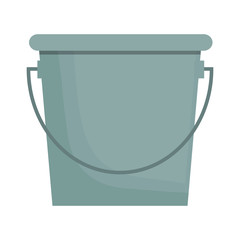 bucket; icon over white background. colorful design. vector illustration