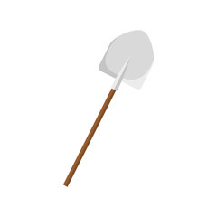 shovel icon over white background. gardening equipment concept. colorful design. vector illustration