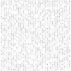 Green hexadecimal computer code. Abstract matrix background. Hacker attack. Generated computer code concept