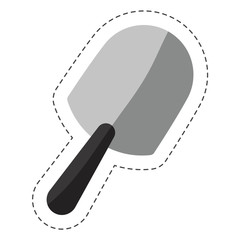 shovel tool icon over white background. gardening equipment concept. vector illustration