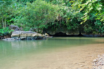 Tham Nam (Water Cave). Vang Vieng. Laos.
