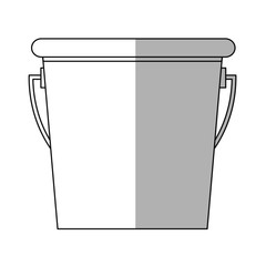 bucket icon over white background. vector illustration