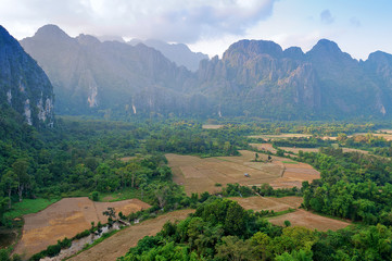 The beautiful landscape. Vang Vieng. Laos.