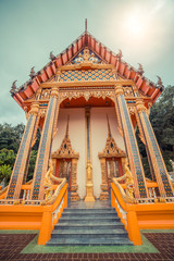 Fototapeta premium Ancient Thai temple. Wat Karon. Suwan Khiri Khet Temple Phuket, Thailand.