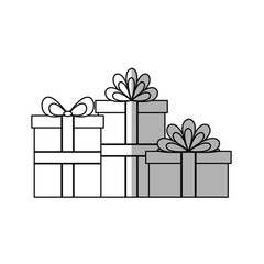 gift boxes icon over white background. vector illustration